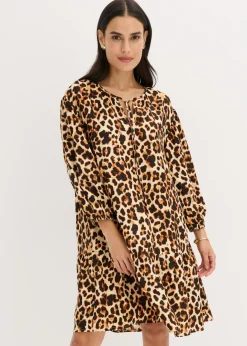 Mujer bonprix bonprix Vestido estampado tipo túnica de crepé estructurado