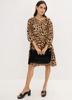 Mujer bonprix bonprix Vestido estampado tipo túnica de crepé estructurado