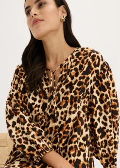 Mujer bonprix bonprix Vestido estampado tipo túnica de crepé estructurado