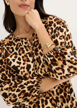 Mujer bonprix bonprix Vestido estampado tipo túnica de crepé estructurado