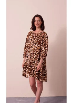 Mujer bonprix bonprix Vestido estampado tipo túnica de crepé estructurado