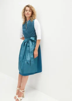 Mujer bonprix bonprix Vestido folclórico y delantal (set de 2 piezas)