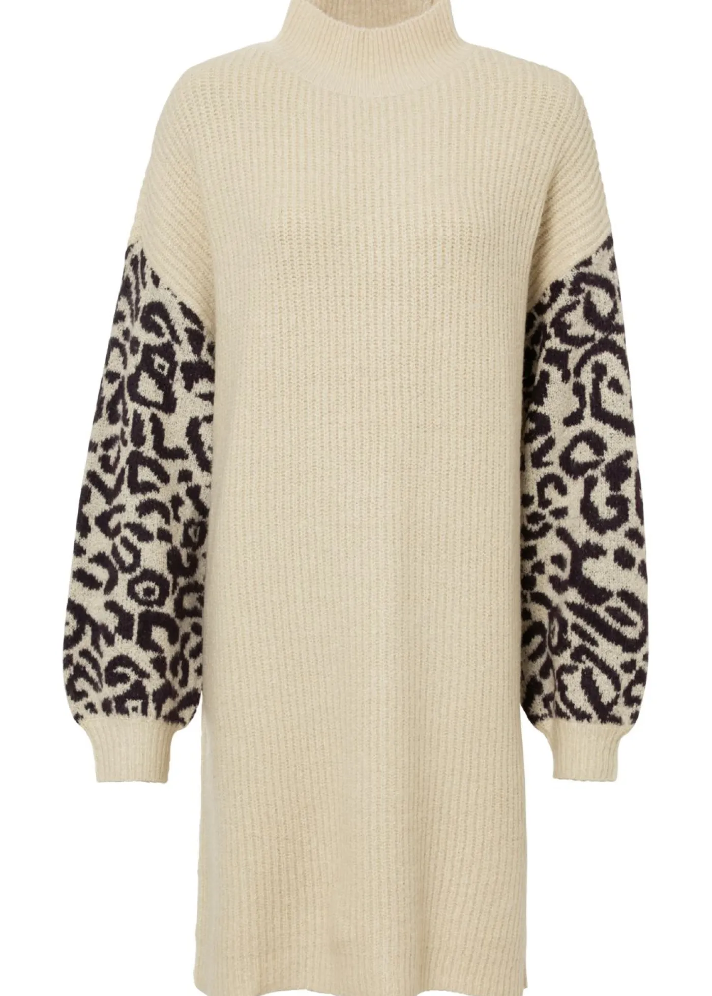 Mujer bonprix bonprix Vestido holgado de punto con estampado de leopardo