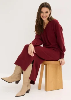 Mujer bonprix bonprix Vestido holgado de punto con largo midi