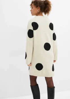 Mujer bonprix bonprix Vestido holgado de punto con lunares