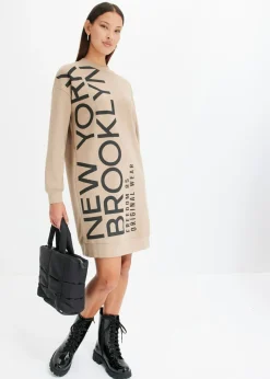 Mujer bonprix bonprix Vestido holgado tipo sudadera en suave mezcla de algodón