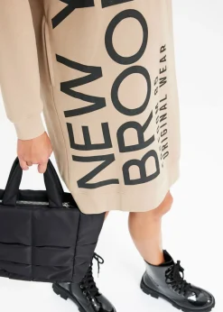 Mujer bonprix bonprix Vestido holgado tipo sudadera en suave mezcla de algodón