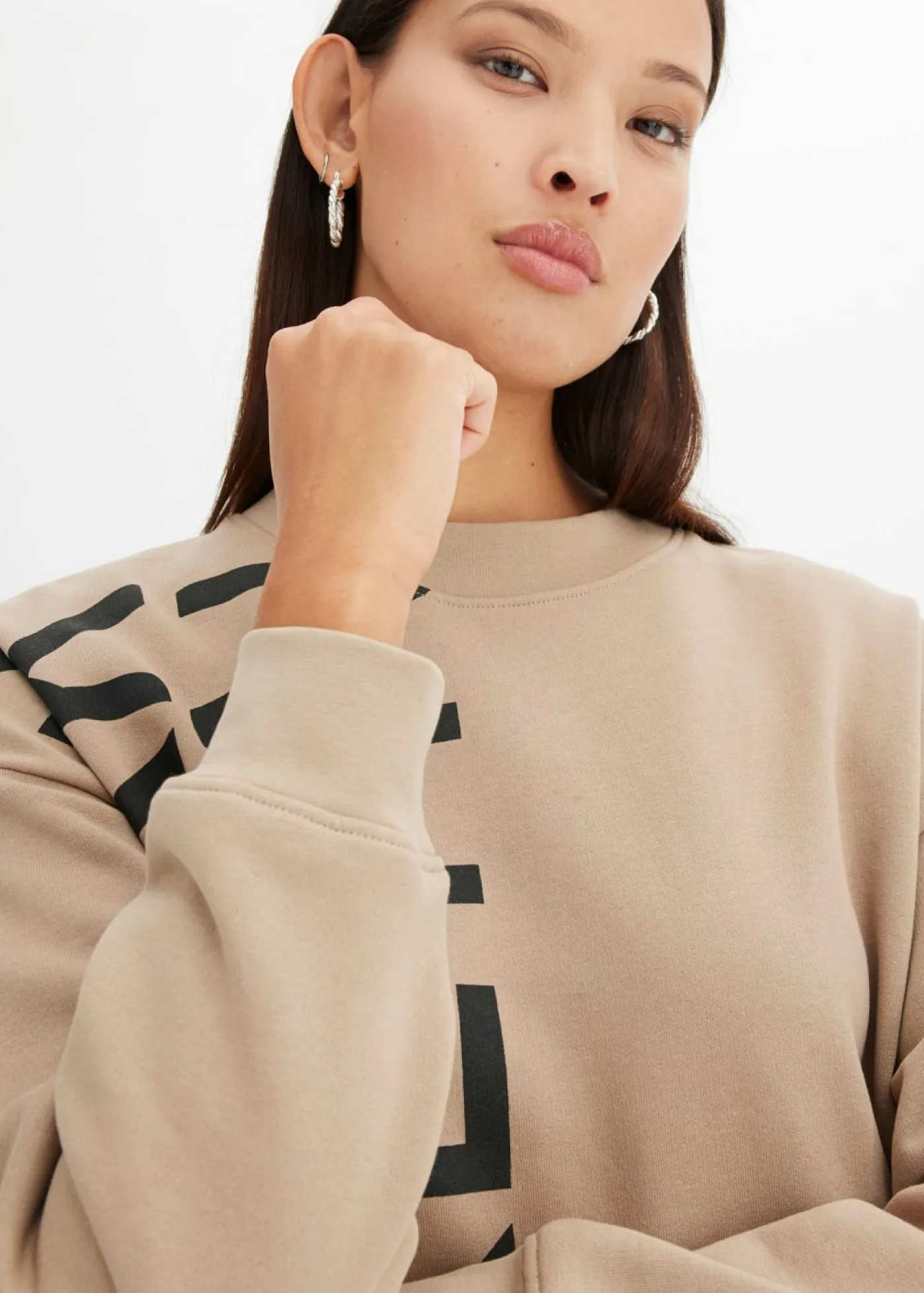 Mujer bonprix bonprix Vestido holgado tipo sudadera en suave mezcla de algodón