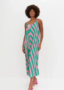 bonprix bonprix Vestidos>Vestido largo rosa caliente/verde
