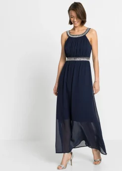 Mujer bonprix bonprix Vestido largo con aplicación de piedras brillantes