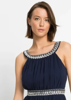 Mujer bonprix bonprix Vestido largo con aplicación de piedras brillantes