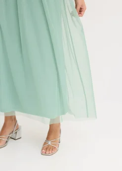 Mujer bonprix bonprix Vestido largo con bordado de lentejuelas