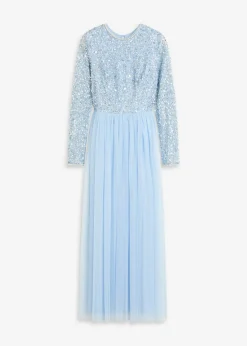 Mujer bonprix bonprix Vestido largo con bordado de lentejuelas