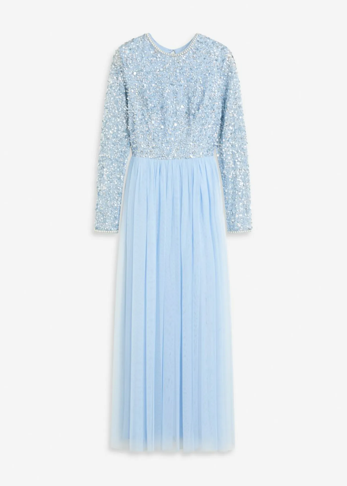 Mujer bonprix bonprix Vestido largo con bordado de lentejuelas