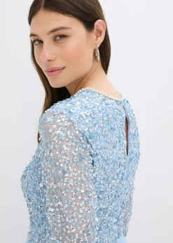 Mujer bonprix bonprix Vestido largo con bordado de lentejuelas