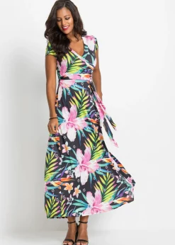 Mujer bonprix bonprix Vestido largo con diseño cruzado