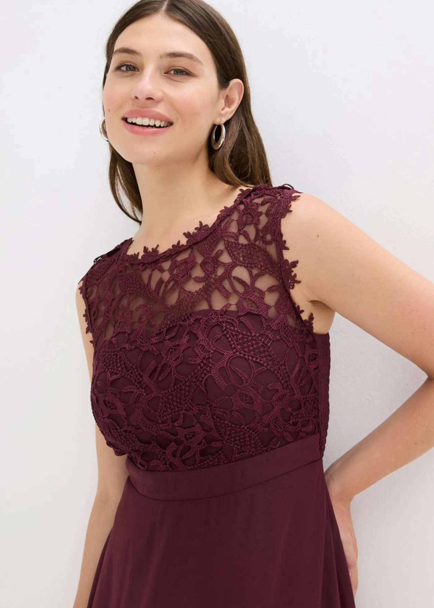 Mujer bonprix bonprix Vestido largo con encaje