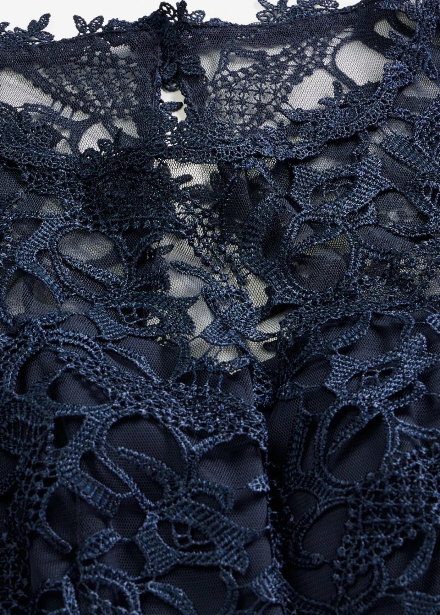 bonprix bonprix Tallas Pequeñas>Vestido largo con encaje Azul marino