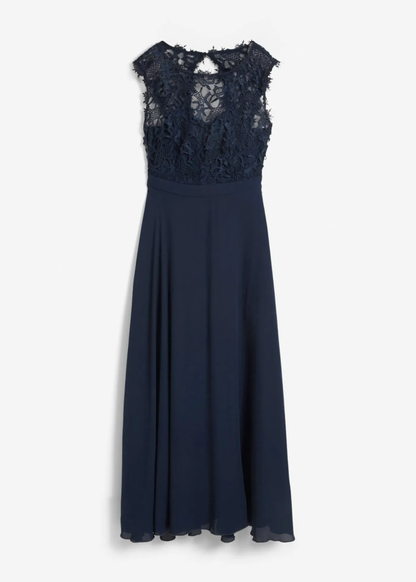 bonprix bonprix Vestidos|Novedades>Vestido largo con encaje Azul marino