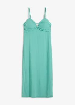 bonprix bonprix Vestidos>Vestido largo con escote pronunciado Turquesa claro