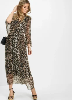 Mujer bonprix bonprix Vestido largo con estampado de leopardo
