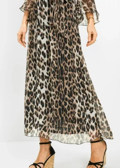 Mujer bonprix bonprix Vestido largo con estampado de leopardo