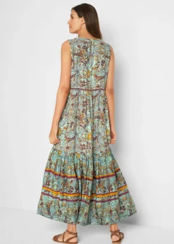 Mujer bonprix bonprix Vestido largo con estampado de cenefas