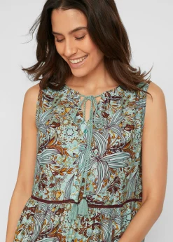 Mujer bonprix bonprix Vestido largo con estampado de cenefas