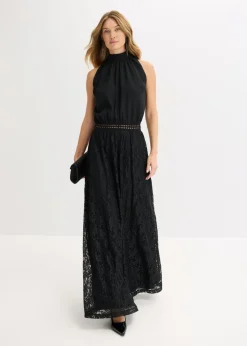 Mujer bonprix bonprix Vestido largo con falda de encaje