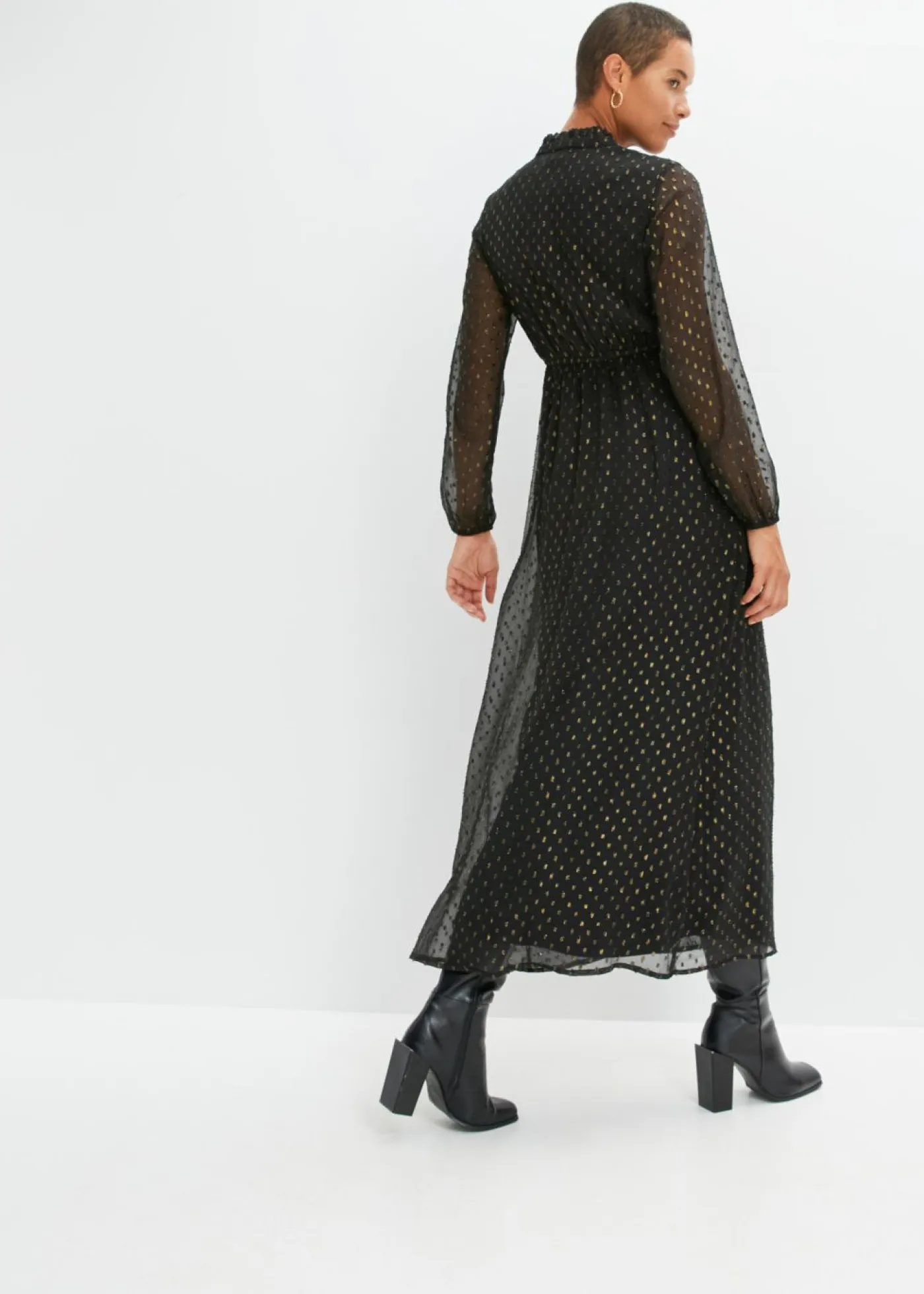 Mujer bonprix bonprix Vestido largo con piedras brillantes