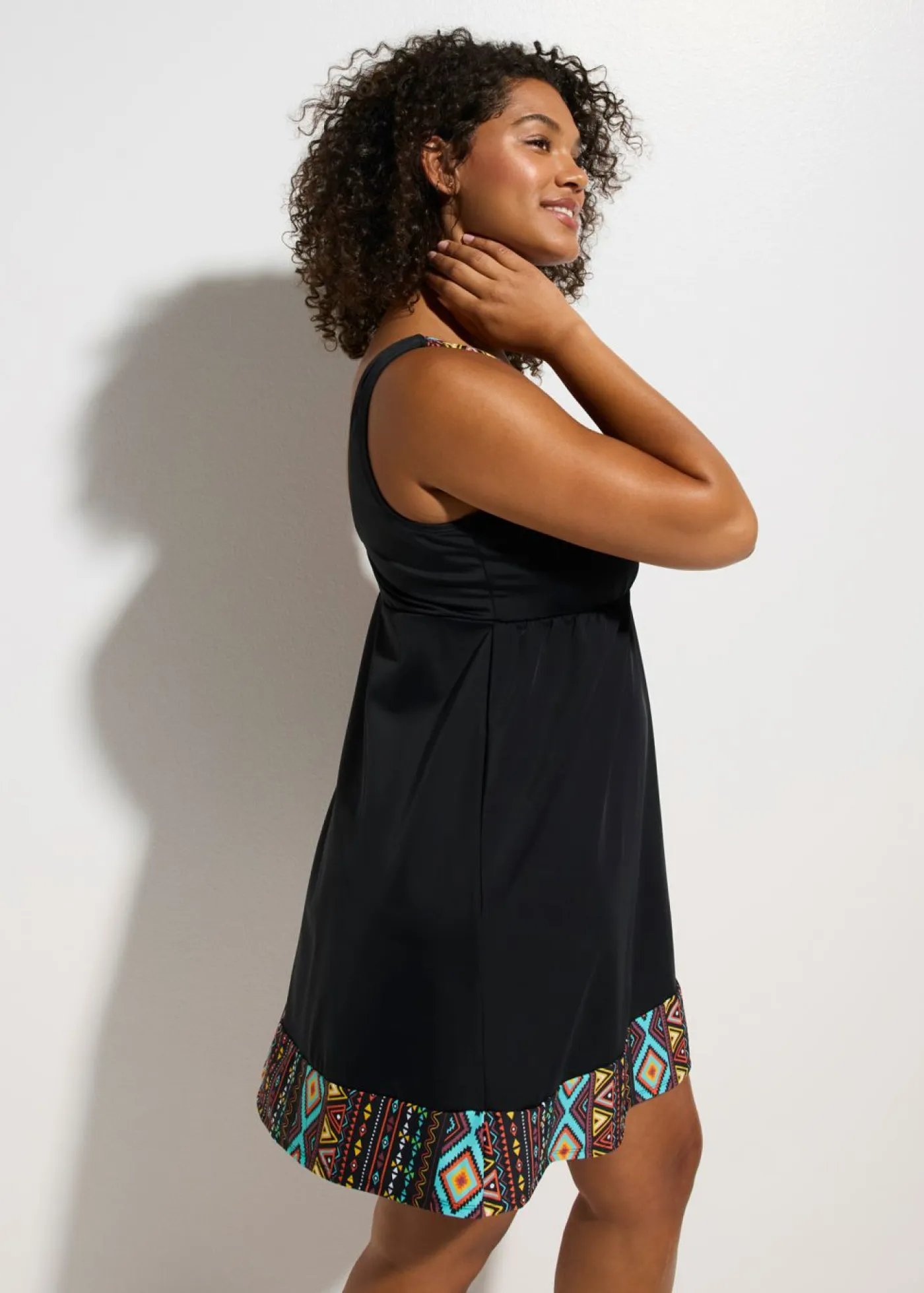 bonprix bonprix Trajes De Baño>Vestido largo de baño de poliamida reciclada Negro