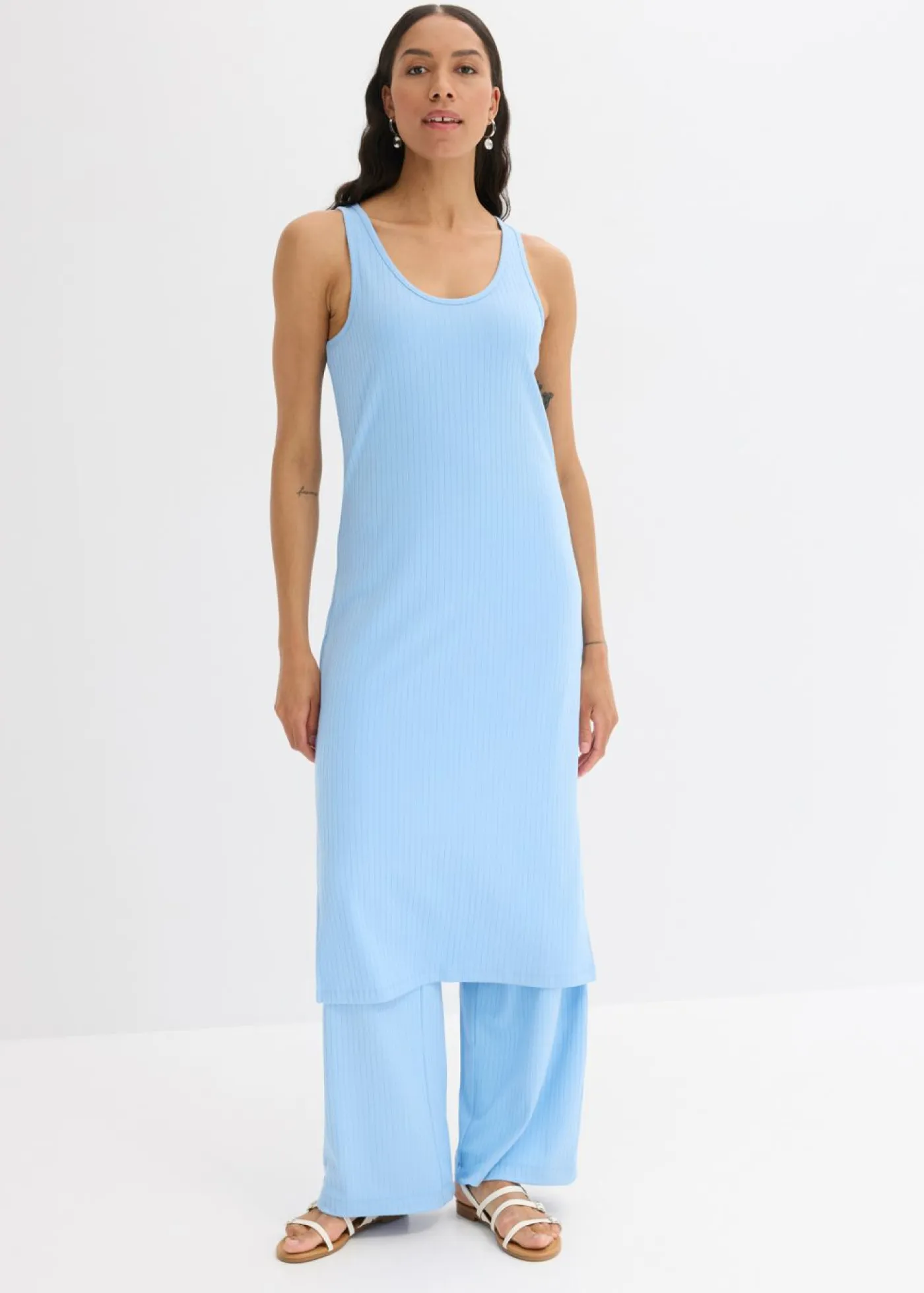 Mujer bonprix bonprix Vestido largo de canalé suave