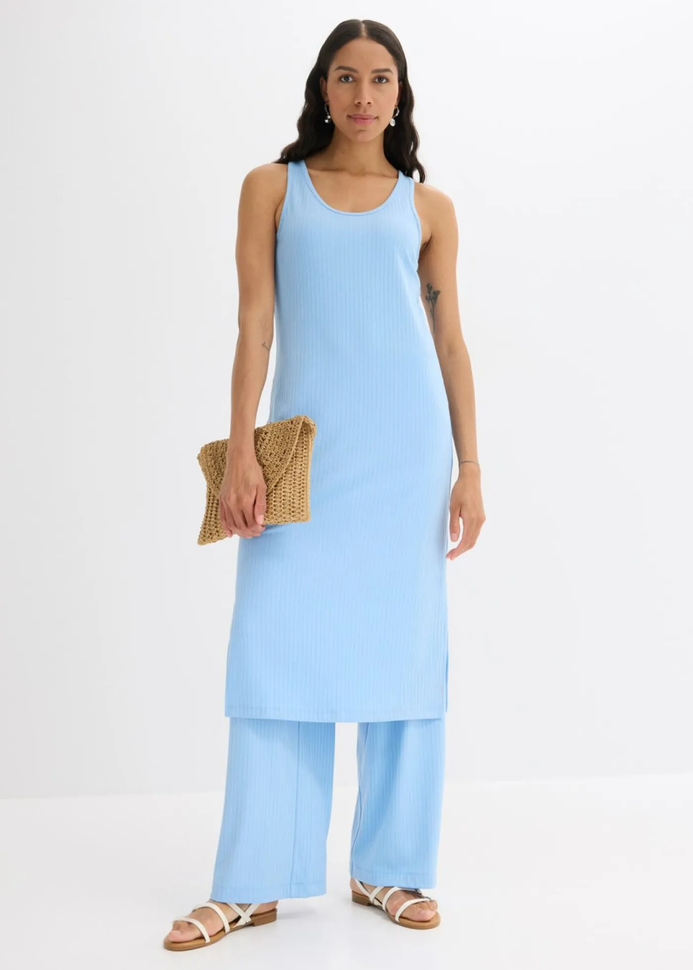 Mujer bonprix bonprix Vestido largo de canalé suave