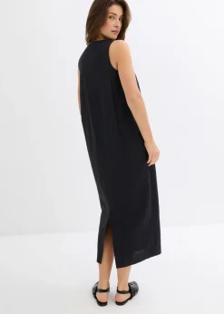 Mujer bonprix bonprix Vestido largo de mezcla de viscosa con bolsillos