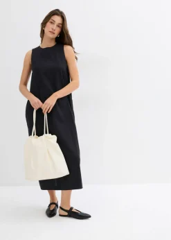 Mujer bonprix bonprix Vestido largo de mezcla de viscosa con bolsillos