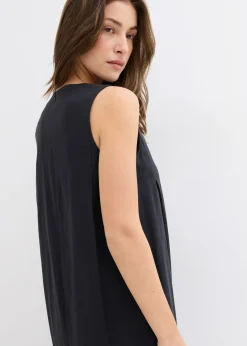 Mujer bonprix bonprix Vestido largo de mezcla de viscosa con bolsillos