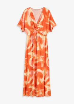 Mujer bonprix bonprix Vestido largo de mezcla de viscosa con estampado batik