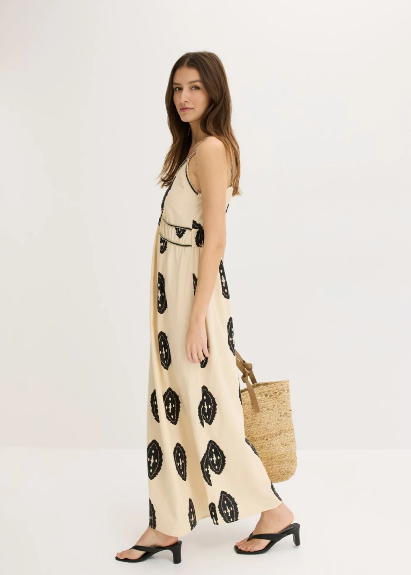 Mujer bonprix bonprix Vestido largo de mezcla de lino ligero