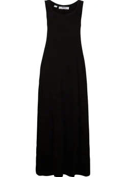 Mujer bonprix bonprix Vestido largo de mezcla de algodón y viscosa