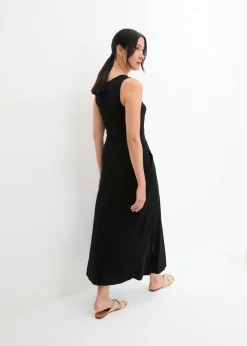 Mujer bonprix bonprix Vestido largo de mezcla de algodón y viscosa