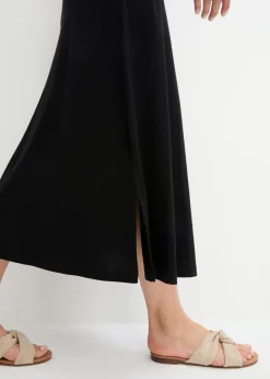 Mujer bonprix bonprix Vestido largo de mezcla de algodón y viscosa