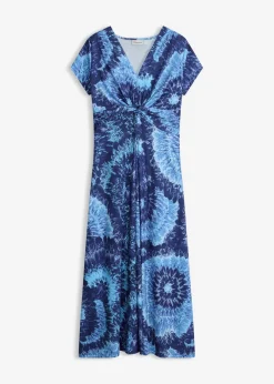 bonprix bonprix Vestidos|Novedades>Vestido largo de punto estampado Azul