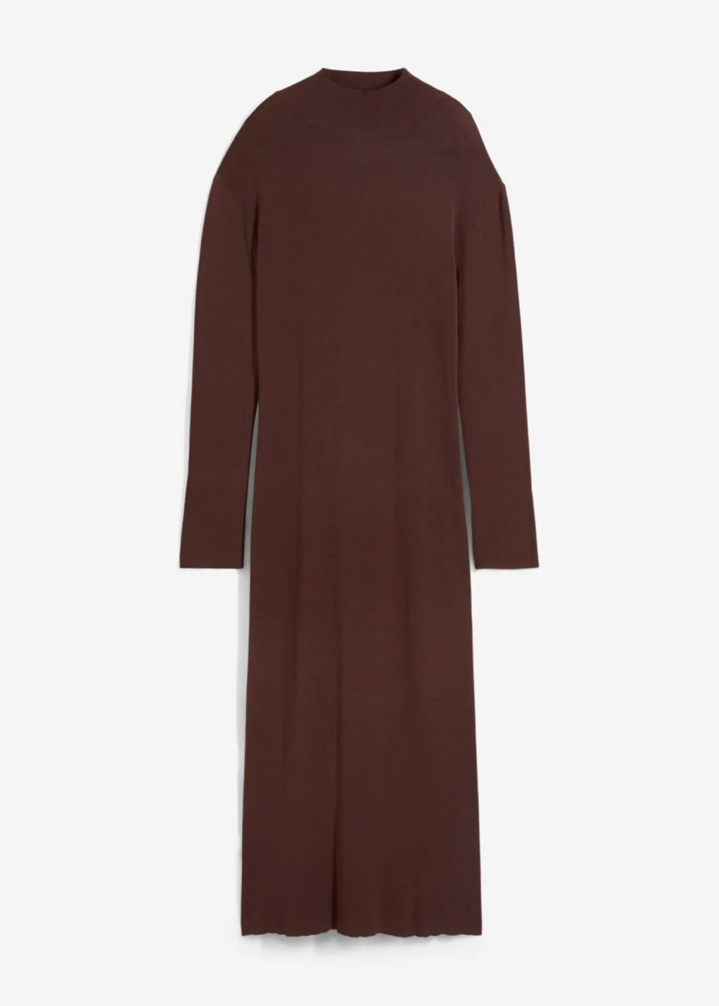 bonprix bonprix Vestidos|Ropa De Punto>Vestido largo de punto fino de mezcla de viscosa fluida Marrón tierra