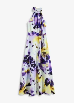 bonprix bonprix Vestidos|Ropa Elegante>Vestido largo de tejido de neopreno firme azul pálido/púrpura