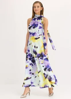 bonprix bonprix Vestidos|Ropa Elegante>Vestido largo de tejido de neopreno firme azul pálido/púrpura