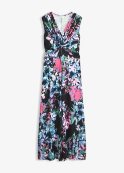 bonprix bonprix Vestidos|Novedades>Vestido largo de verano Negro de flores