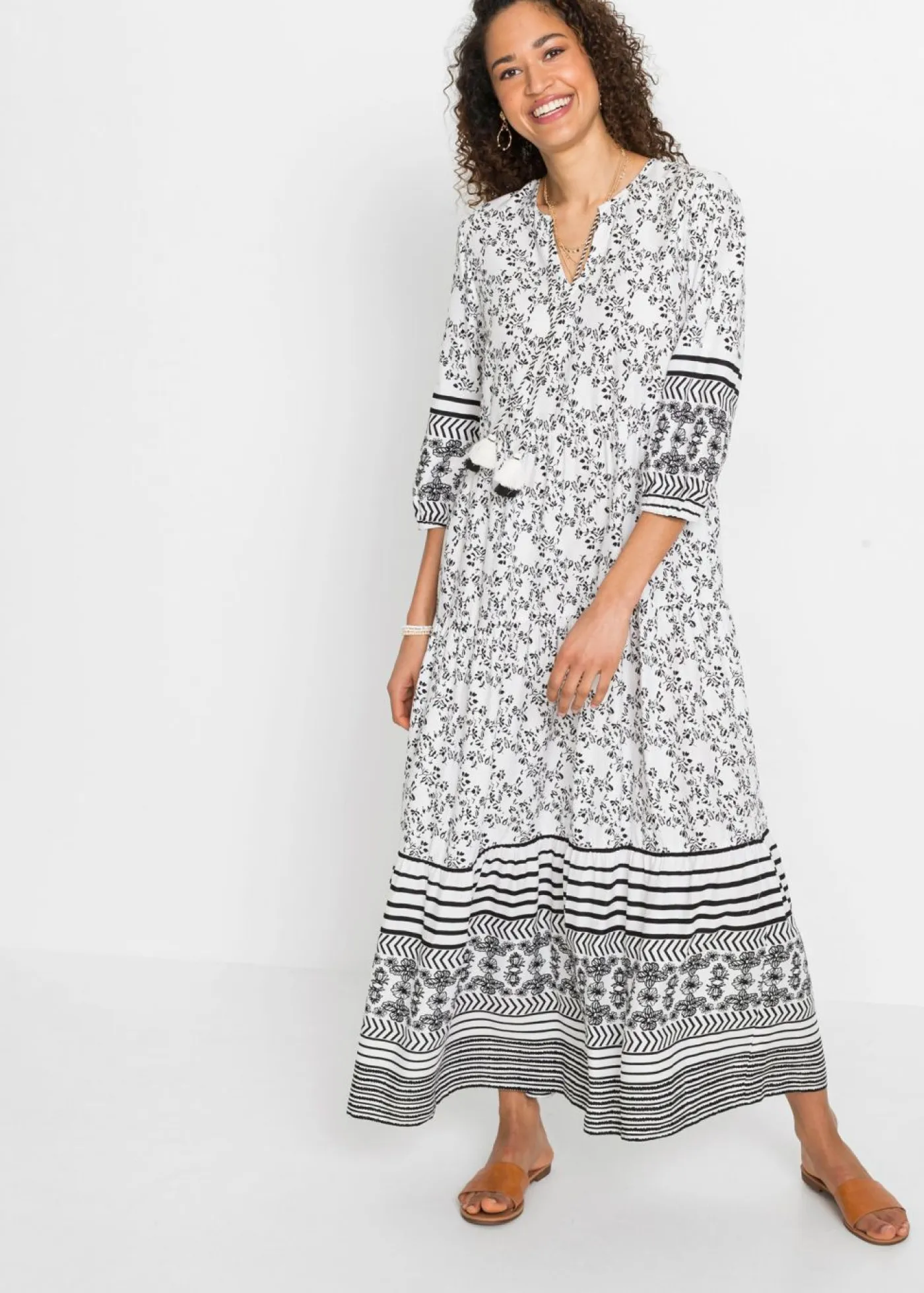 Mujer bonprix bonprix Vestido largo de viscosa fluida