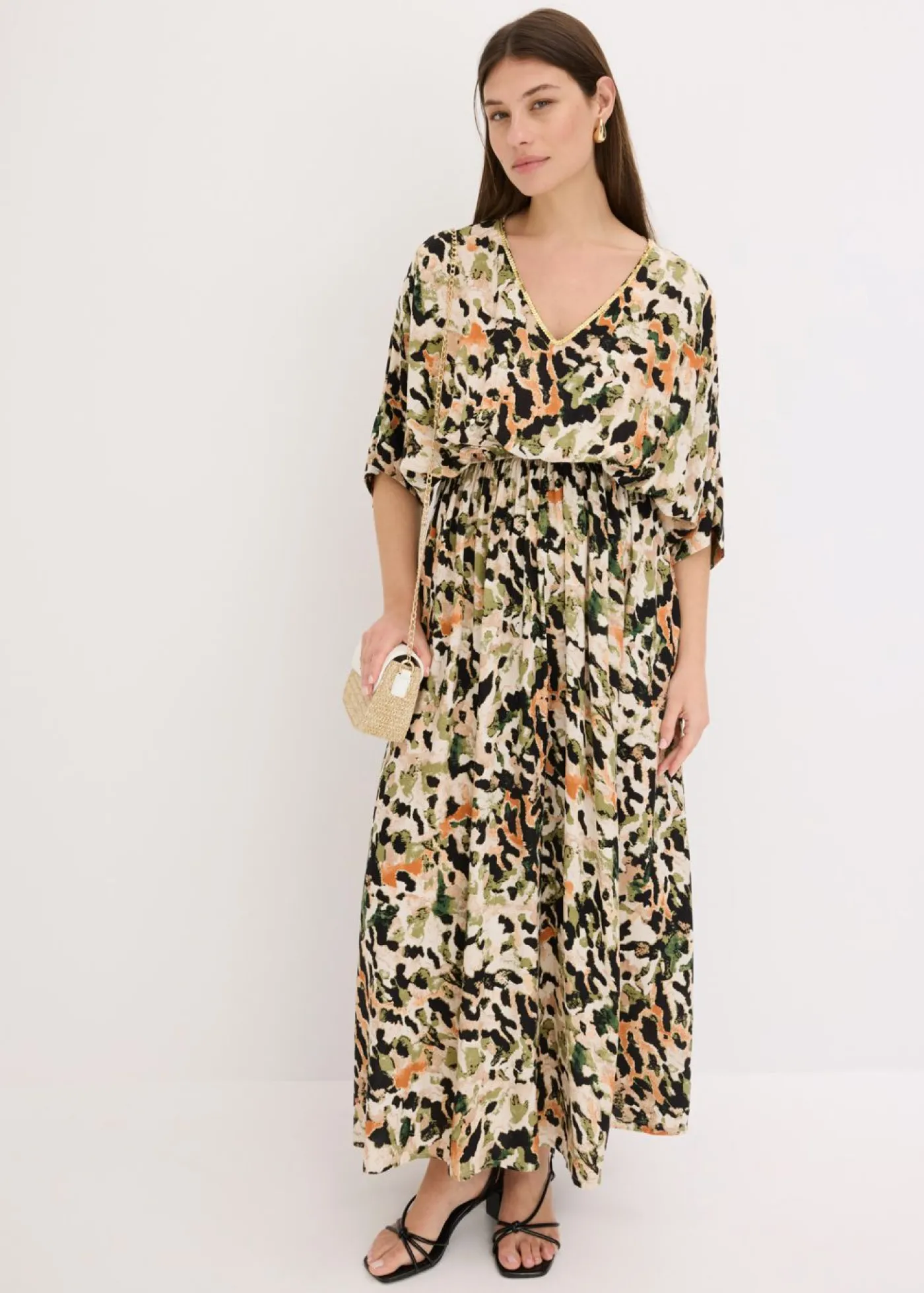 Mujer bonprix bonprix Vestido largo de viscosa fluida con lentejuelas