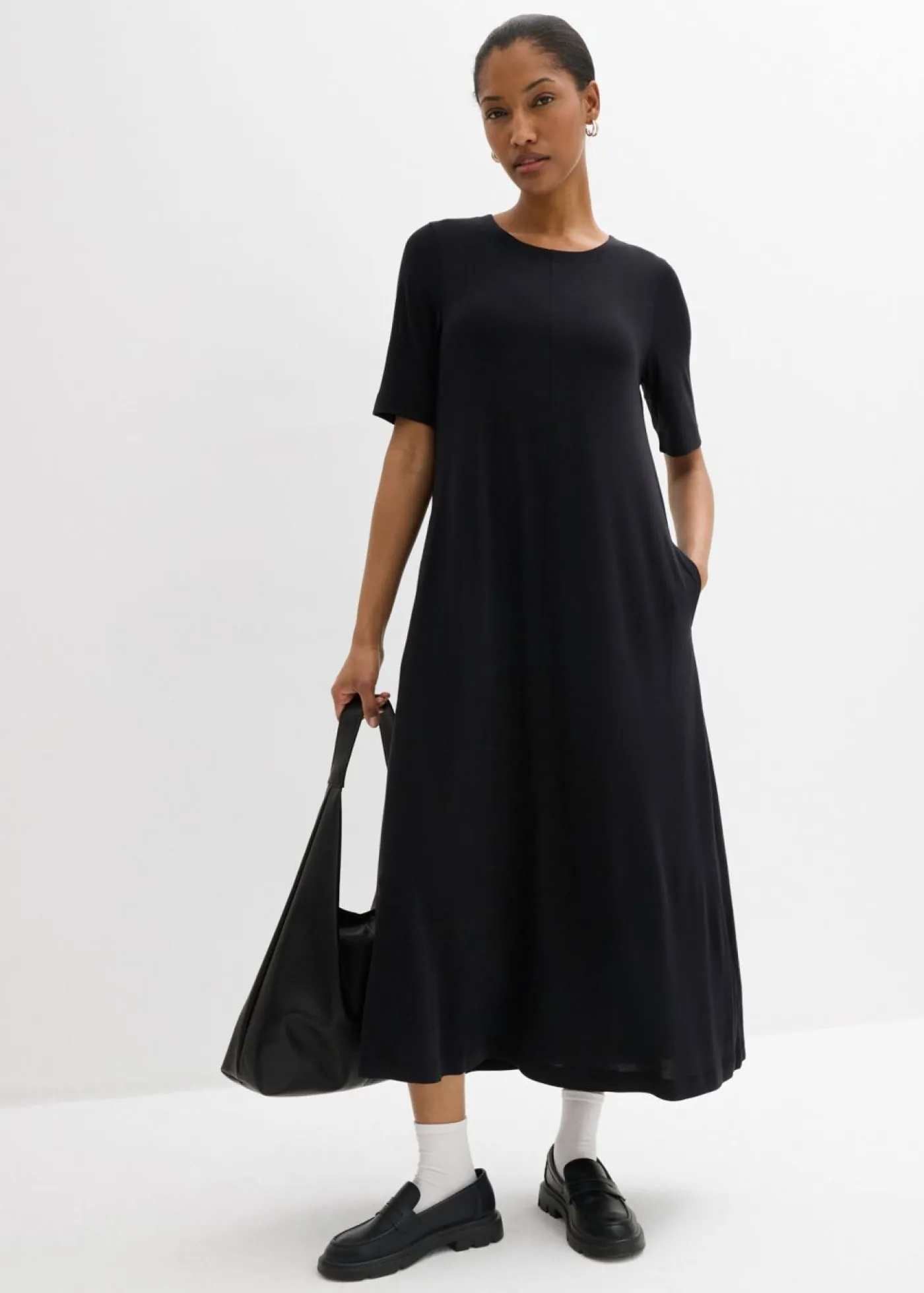 Mujer bonprix bonprix Vestido largo en mezcla de modal