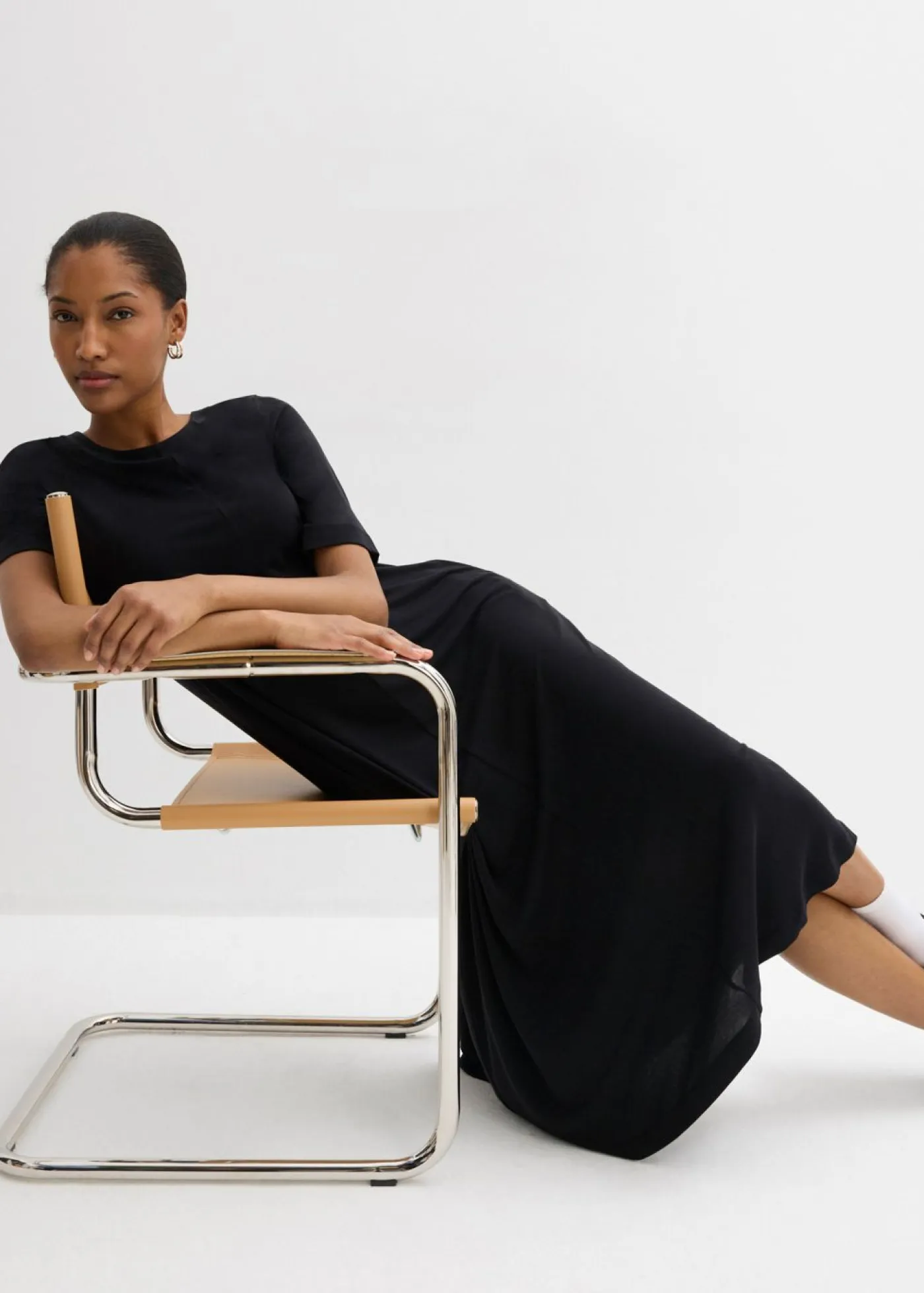 Mujer bonprix bonprix Vestido largo en mezcla de modal